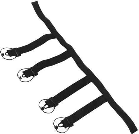 DIYEAH Ligas Elásticas Negras para Portero de Hockey sobre Hielo, Talla L, Cinturón Ajustable para Sujeción Segura de Calcetines, Accesorio Deportivo Resistente para Entrenamiento