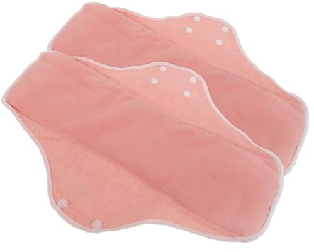 WATIIFUFU 2 St Återanvändbara Tvättbara Mensskydd i Bomull med Vingar Ultratunna Inkontinensskydd för Postpartum Läckageskydd Mjuka Andningsbara Tygbindor för Känslig Idealiska för Hem och