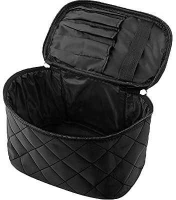 Makeup Bag for Women, Large Capacity Cosmetic Bags, Small Travel Makeup Organiser, Portable, Waterproof, Classic Style, Wash Bag, Small Case