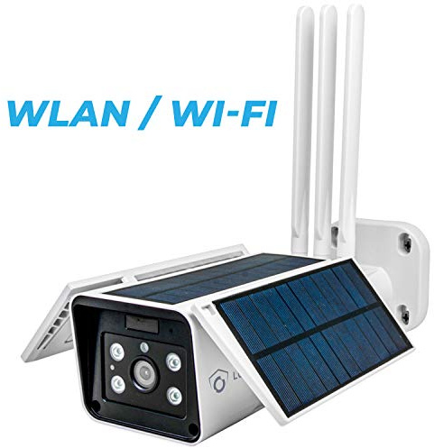 LUVISION WLAN/WiFi & Solar IP Überwachungskamera | autonome kabellose Outdoor-Kamera Solarpanel & WLAN | Full HD Nachtsicht | Gegensprechanlage | Cloud | Alexa & Google Home kompatibel