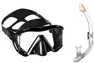 Mares i3 Ergo Dry maskset snorkelset (svart/klar)