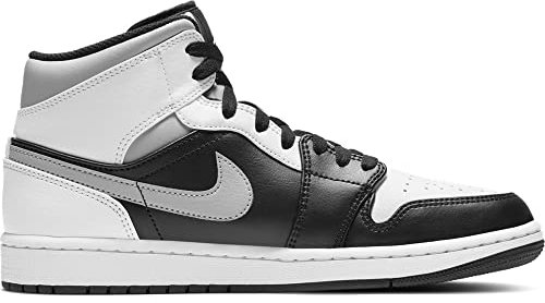 Nike Jordan 1 Mid White Shadow., Schwarz (Weißer Schatten), 41 EU