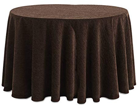 Ropa o Falda Camilla, Enaguilla Ovalada de Tejido Chenilla, Medida 90x160 cm, Color Marrón. Mantiene el Calor. Aspecto Aterciopelado y Tacto Muy Suave.