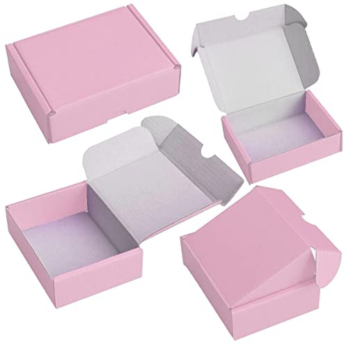 10 x F1 4x3x2 Postal Pip Box Die Cut Pink Cardboard Mailing Shipping