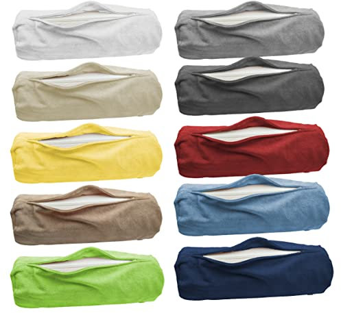 Kneer Nackenrollenbezug Frottee Reißverschluss für 15x40 cm Nackenrollen Farbe: Karmin