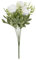 Ideen mit Herz Blütenbusch | Künstliches Blumenarrangement | Blumenstrauß | Dahlie in Weiß 2 | Deko-Blüten mit langem Stiel | 5 Blüten Ø ca. 4,5 cm