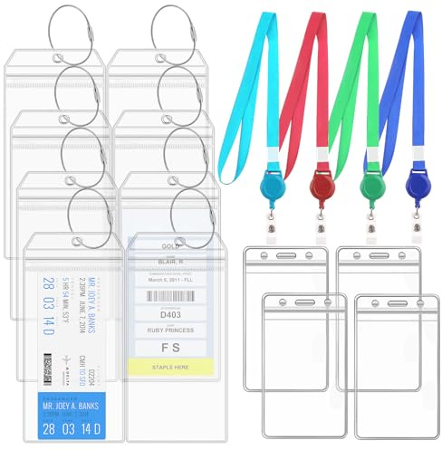 8 Identificador de Maletas y 4 Fundas para Tarjetas de Identificación