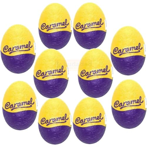 Dairy Milk Caramel Egg Single (Pack of 10) Easter, Egg Hunt, Thank you Gift, Present, Caramel Filled Chocolate Eggs