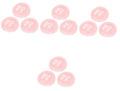 Warmhm 4 Sätze Bogen Puff Werkzeug Puff Für Pulver Puderquaste Für Gesichtspuder Puderpinsel Für Den Körper Körperpuffer Für Pulver Rosa Plüsch- 3 Stücke * 4