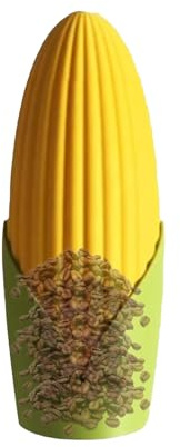 Dispensador de nueces, recipiente dispensador de granos de gran capacidad en forma de maíz, contenedor reutilizable para escritorio, hogar, viajes, cocina, aula, comedor, despensa familiar, fiesta