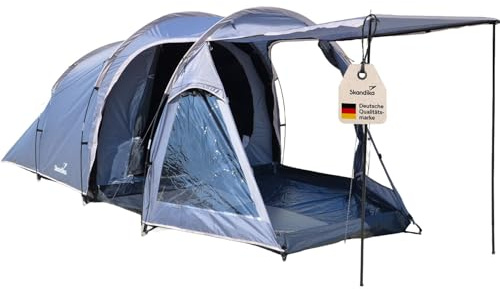 Skandika Tienda de campaña Tipo túnel Skandika Helgver 3/4 Sleeper | para 3/4 Personas, Amplia Entrada, tecnología Sleeper, Impermeable, Columna de Agua de 3000 mm