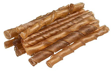 bontoy Kaustangen gedreht I 100er Beutel I 12 cm groß I aus Rinderhaut I Kausnack für den Hund I Leckerli