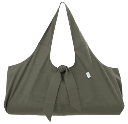 Yogiii Yoga Mat Bag | YogiiiTotePRO: The Large Yoga Bag for Yoga Mat and Blocks | Stylish Canvas Tote Bag with Side Pocket for All Your Essentials | Fits Most Mats, Ash Gray