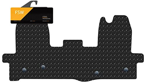 FSW - Tailored Mats - Fits FORD Ford Transit 2016-Onwards - 5mm Extra Heavy Duty Rubber - Fitted With 4 Clips - Anti Slip Van Floor Mat, Anti Slip Backing - 1Pc Rubber Floor Mat - Van Accessories