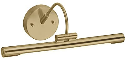 Licht-Erlebnisse LED Wandlampe in Messing verstellbar L:49cm 318lm GAMBAR Bilderleuchte Bilderlampe Wohnzimmer