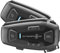 INTERPHONE U-Com 8R - Doppelpack - Motorrad-Gegensprechanlage mit Mesh 2.0-Kommunikation, bis zu 24 Fahrer, Entfernung 1,6 km, Akkulaufzeit 18 Stunden, TFT- und GPS-kompatibel, 40-mm-HD-Lautsprecher
