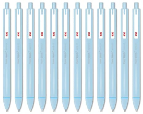Paper Mate Glide G610 - Penne stilografiche gel retrattili, inchiostro blu, punta fine per scrittura a punta fine, impugnatura facile, 0,5 mm, confezione da 12 (blu)