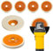 6pcs Polierscheibe 125mm Winkelschleifer Wolle Polieraufsatz Winkelschleifer Wolle Schwabbelscheibe Wollpolierscheiben Filzpolierscheibe zum Polieren von Edelstahl Glas Keramik Holz Marmor