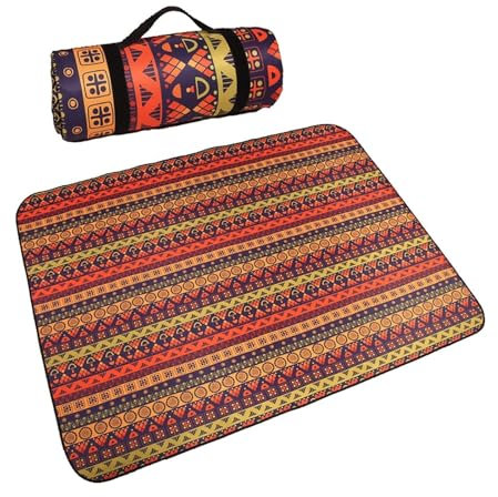 Stranddecke, Picknickdecke, wasserdicht, 300 x 300 cm, Picknickmatte, Outdoor-Campingmatte, große Stranddecke, dicke Gartendecke, Campingdecke mit Tragegriff (Größe AA)