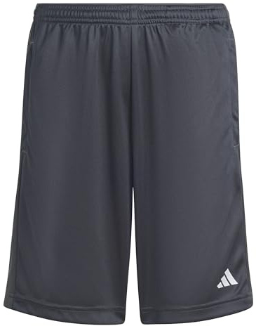 Adidas Unisex Kinder Train Essentials Logo Regular Fit Short Junior, Grey Six/White, 13-14 Years
