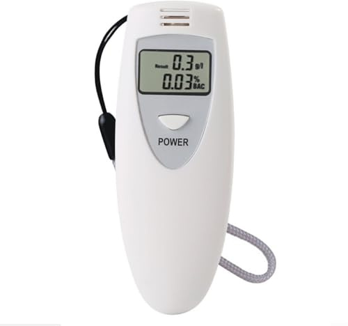 Alcoholímetro digital con pantalla LCD Detector de alcohol portátil para seguridad vial Fácil de usar, alta precisión, apagado automático