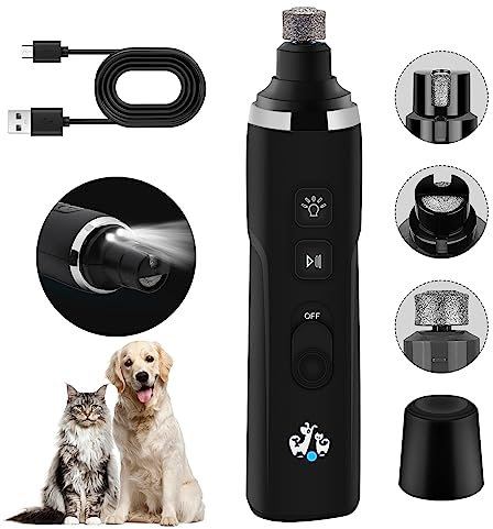 Anluomania Krallenschleifer für Hunde 2-Gang, Krallenschleifer für Haustiere, Elektrischer Hundekrallenschneider, Krallenschneider für Haustiere, Elektrische Krallenschere für kleine große Hunde