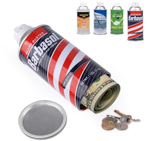 Diversion Safe Fack Can with Secret Compartment- Large Capacity Hidden Storage for Cash, Jewelry and Valuables (Red and Blue)