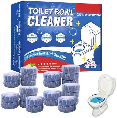 Disincrostante Wc,Pastiglie per WC,24pcs Cleaning Block,Compresse per la Pulizia della Toilette,Pastiglie per la Pulizia del,Disincrostante, Net Tavolette,Rimuove Calcare Odori Sgradevoli