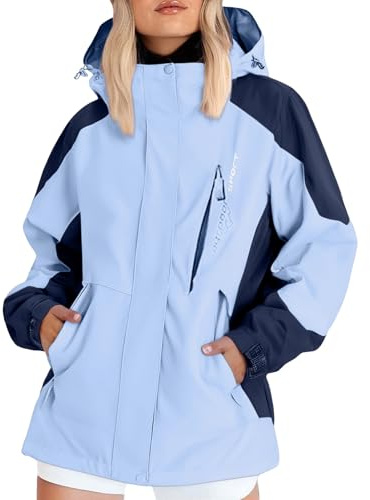Chaqueta de invierno para mujer, impermeable, de gran tamaño, Softshell transpirable, bomber, invierno cálido, sudadera, ligera, deportiva, de manga larga, chaqueta de transición con bolsillos, para