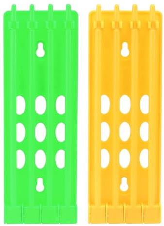 SHINEOFI 2 pièces Support Anneaux Pied Pigeon pour Courses Rangement et Stable Jaune et Vert Organisateur Pratique pour Fournitures de Pigeon Voyageur