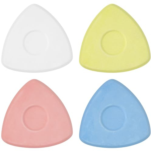 Lunhoo 4 Pack Tailors Chalk, Tailors Sewing Chalk with Clear Plastic Box, Fabric Chalks for Marking Fabrics, Sewing Supplies (Yellow, Blue, White, Pink)