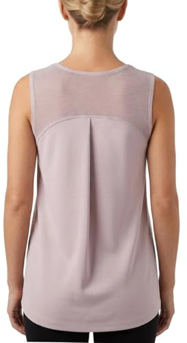 VanKee Camiseta Deportiva Mujer Espalda Malla Top Deportivo Transpirable de Secado Rápido Camiseta Sin Mangas de Fitness Alta Elasticidad Ligero Yoga Tops Cuello Redondo Shirt para Running Gimnasio
