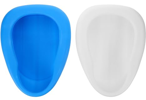 Healeved 2 Pezzi Padella per Letto per Anziani e Adulti in Plastico Spesso Base Stabile e Seduta Spaziosa, Design Rinforzato e Bordo Largo per Uso Domestico e Condizioni Bagno