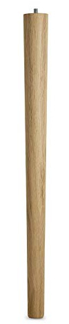 SOTECH Gamba da Tavolo Rovere Grezzo A 710 mm/Ø 60/40 mm con Vite | senza Testa M10 Ideale per Cucina da Pranzo Base