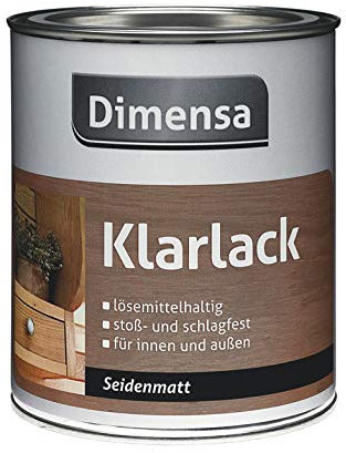 DIMENSA Klarlack | Innen & Außen | seidenmatt | farblos | versch. Größen (0,375 L)