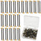 BLMHTWO Lot de 50 clous de suspension de photos avec tête en laiton de 4 mm pour accrocher des photos avec boîte de rangement en plastique noir et jaune - Petits clous pour cadre, murs, clôtures en