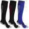 3 Pairs Soccer Socks, Sport Knee High Socks Calf Compression Athletic Socks for Adult Men and Women Football, Running (DE/NL/SE/PL, Numerisch, 38, 45, Regular, Regular, 005-Multiple Colors-3 Pairs)