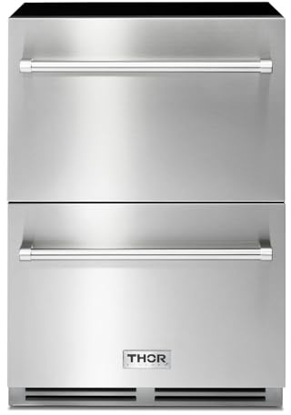 Thor Kitchen 24-Inch Indoor Outdoor Refrigerator Drawer in Stainless Steel - Model TRF24U
