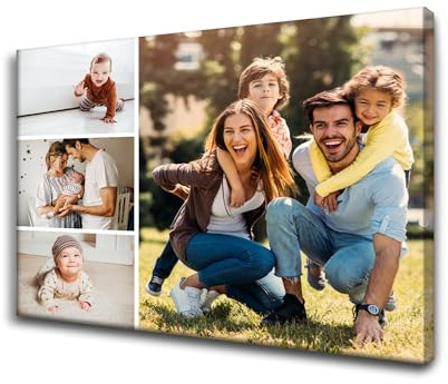 GP TONER Su imagen sobre lienzo personalizada, multifoto personalizada, regalos personalizados, impresión artística, collage, 100 x 70 cm
