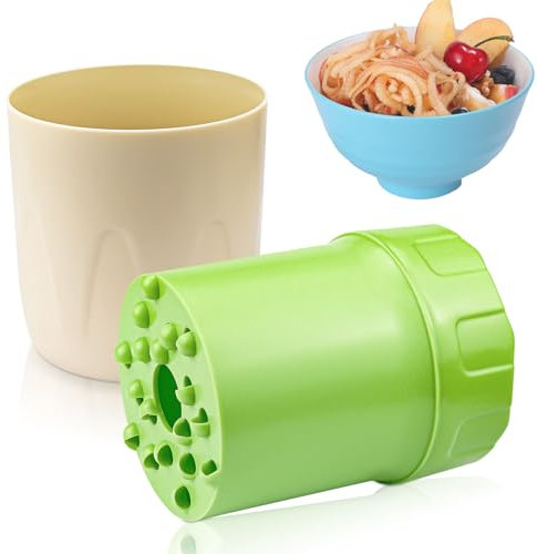 Rierousy Rallador Manual Giratorio de Manzanas y Frutas - Plástico - Para Picar Frutas, Zanahorias y Verduras