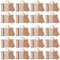 Shengxi 50 Stück Mini Koffer Gastgeschenke Hochzeitsbox, Vintage Kraftpapier Reisekoffer Geschenkbox mit Tags und Sackleinen Schnur für Hochzeit Geburtstag Taufe Babyparty Baby Shower 8 × 5 × 3cm