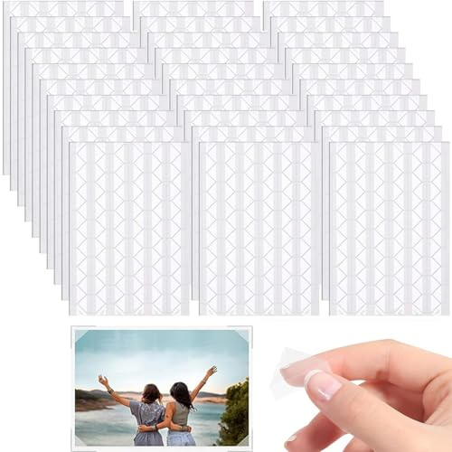 3060PCS Photo Corners, Clear Self Adhesive Photo Stickers, Photo Corners for Scrap Book, Photo Corners Clear self Adhesive, for Pictures Albums Scrapbook DIY Craft Picture Edge Stickers (Clear)