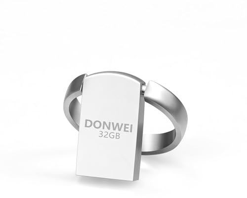 DONWEI Mini USB Stick 32GB, USB 2.0 USB-Stick 32GB Klein Mini, Speicherstick 32GB Datenstick für PC, Laptop, Computer, Tablet, Autoradio, Car Geräte Externer