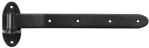 MOUNTAIN_ARK 2 Pack 14-1/2 Black Strap Gate Hinges, Heavy Duty T Shape Lift Off Hinge for Shed Fence, 3/16 Thick