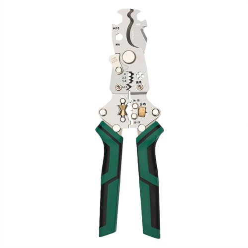 Multifunktionale Abisolierzange, 20,3 cm große Öffnung, faltbarer Abisolierzange, professionelle Elektrikerzange, Abisolierzange zum Schneiden, Abisolieren, Crimpwerkzeug