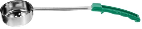 Hohopeti Cuchara para Salsa de Acero Inoxidable de 4 Onzas con Control de Porciones y Orificios, Cucharón para Pizza y Cocina, Utensilio Práctico para Servir Salsas y Aderezos
