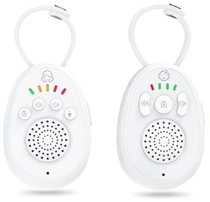 Elprico Audio-Babyphone mit Bis zu 1.000 Fuß Reichweite, Babyphone Nur mit Audio, Tragbar und Wiederaufladbar, Sprachaktivierter -Schlaflieder-Timer für Kinder, Kleinkinder,
