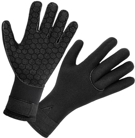 Gants de plongée – Équipement de plongée réglable de 3 mm | Chauds et antidérapants – Gants de surf polyvalents pour homme et femme | Pour pagayage, kayak, canoë, pêche sous-marine, ski, natation