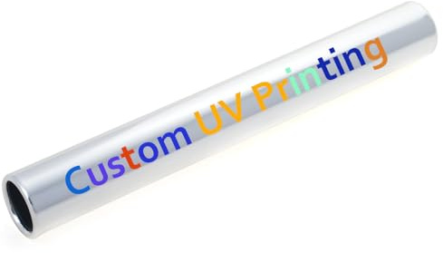 Muka Bastón de Relevo de Aluminio con Logotipo Personalizado Impreso en UV, Tamaño Oficial para Atletismo, 1 Pieza Minorista, Plata