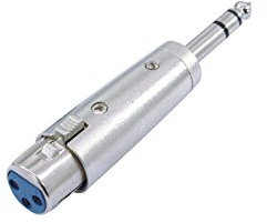 Omnitronic Adaptateur audio jack stéréo 6,3 mm (M) XLR (F) équilibré